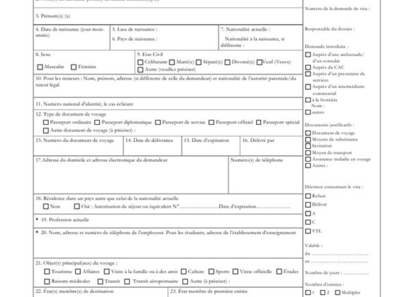 Formulaire De Demande De Visa Pour L Angleterre Pdf