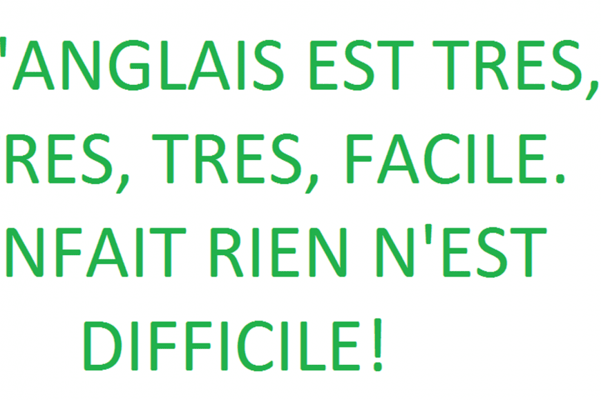 Je Vais Vous Parler En Anglais