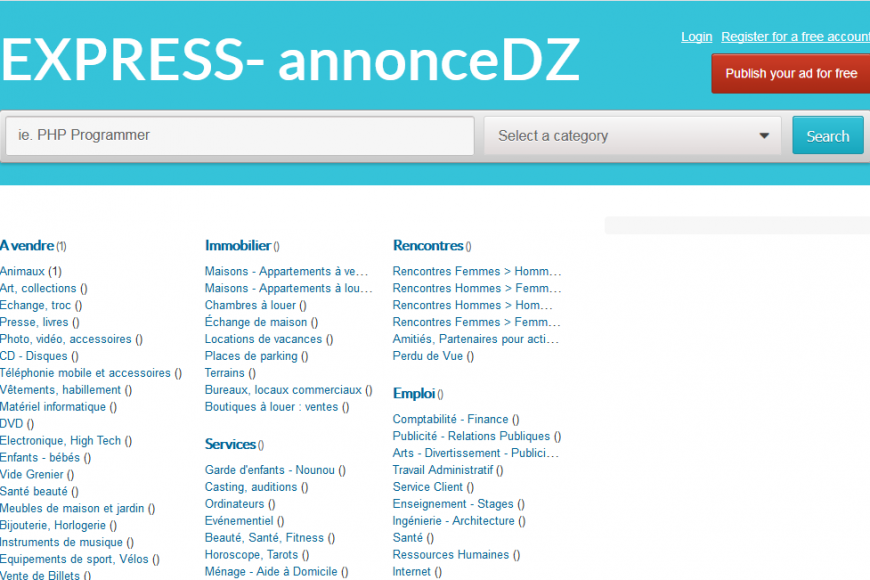 Je vais creer pour vous un site speçial annonce  Freehali