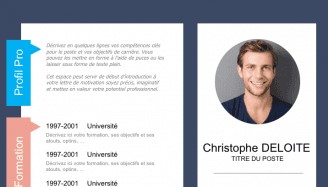 Je vais vous faire un CV moderne avec une lettre de 