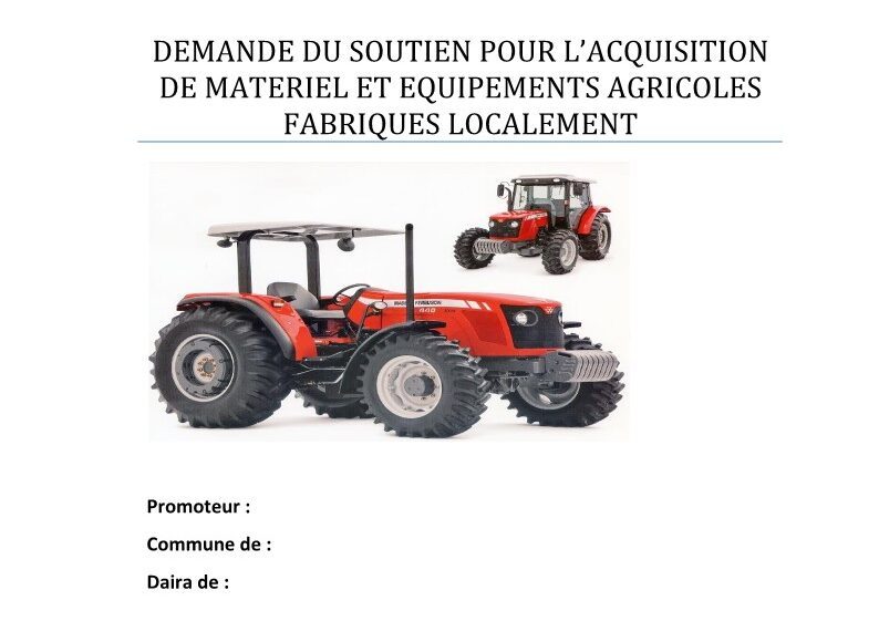 Je vais réaliser des études technico-économique des projets agricoles
